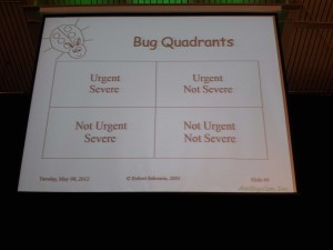 Rob Sabourins Bug Triage Quadrants